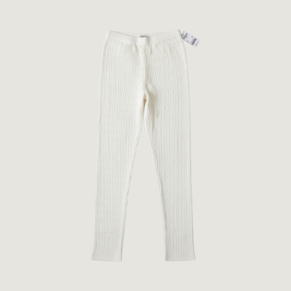 OshKosh Bgosh Girls Ivory Cable Knit Leggings Sweater Pants Size 14 NWT